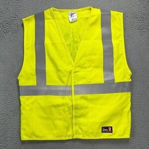 ML Kishigo Vest Men Medium Neon Yellow FR ARC Flame Resistant Safety Uniform NEW